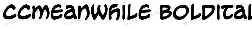 CCMeanwhile BoldItalic字体转换